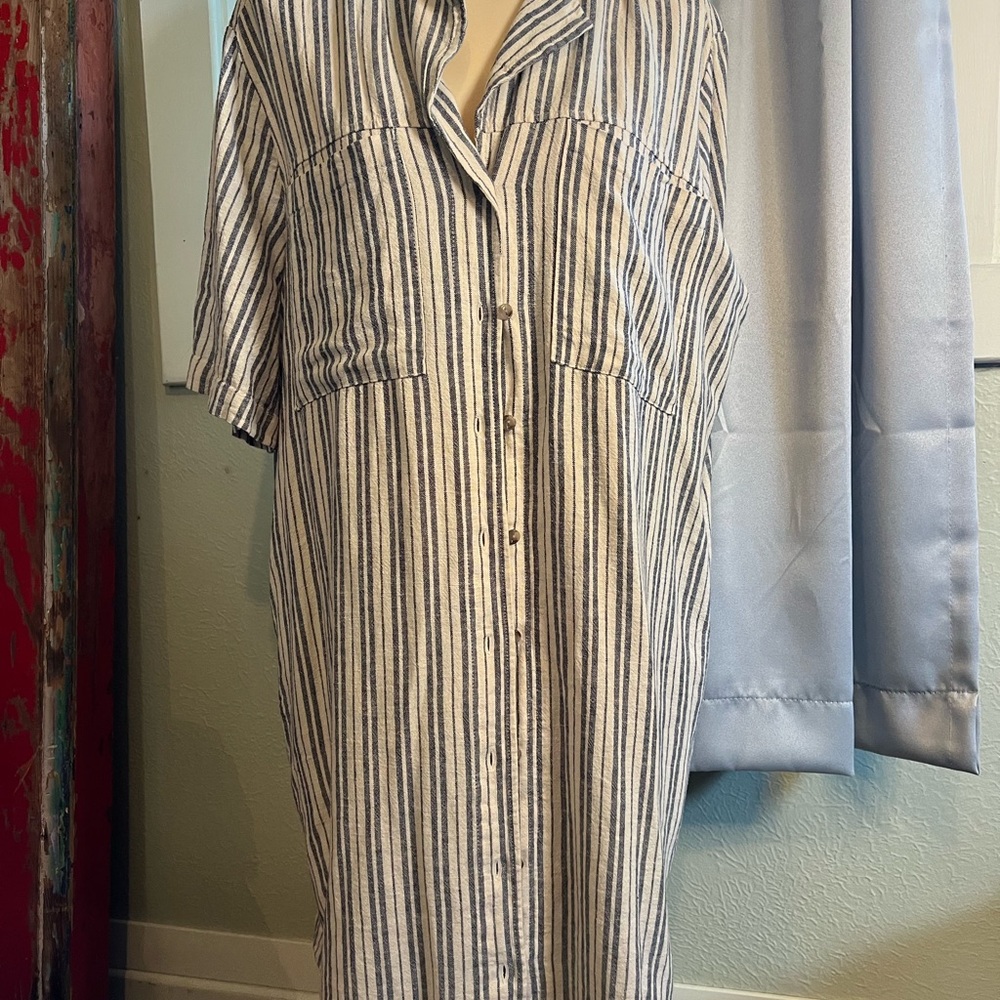 Universal Thread Navy and White Striped Dress